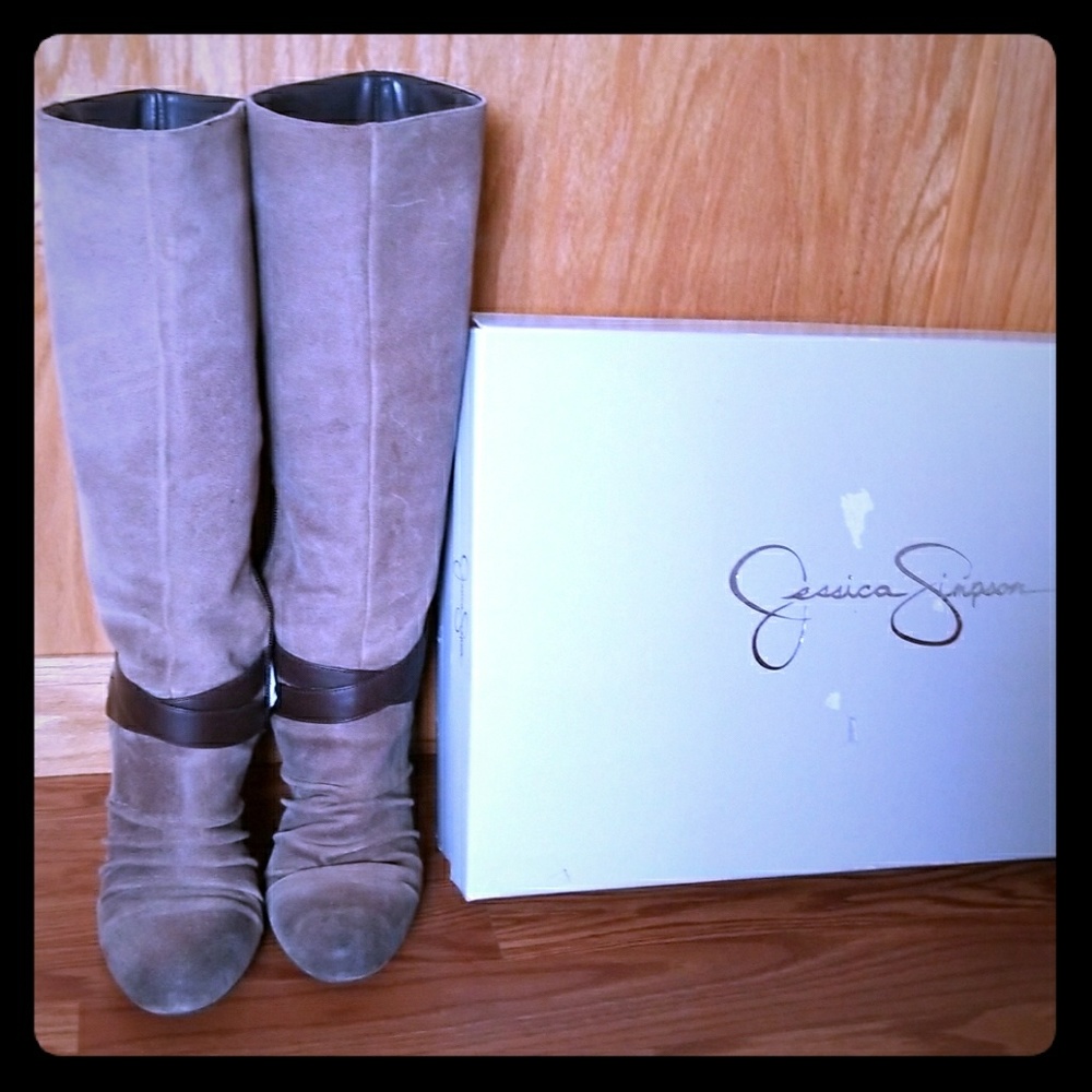Jessica Simpson Suede Leather Knee High Boots 8.5